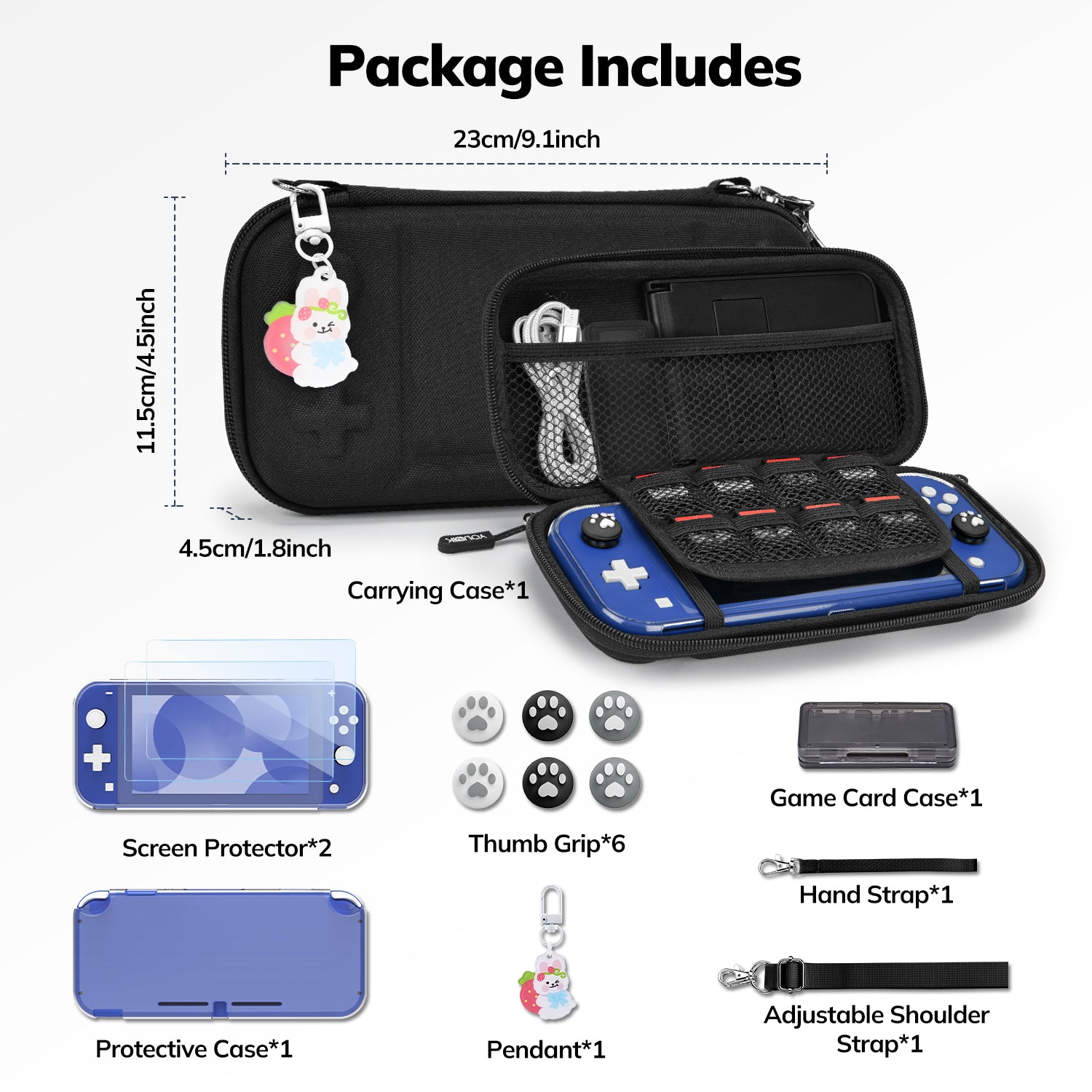 Younik Nintendo Switch Lite Case, Carry Case for Switchlite