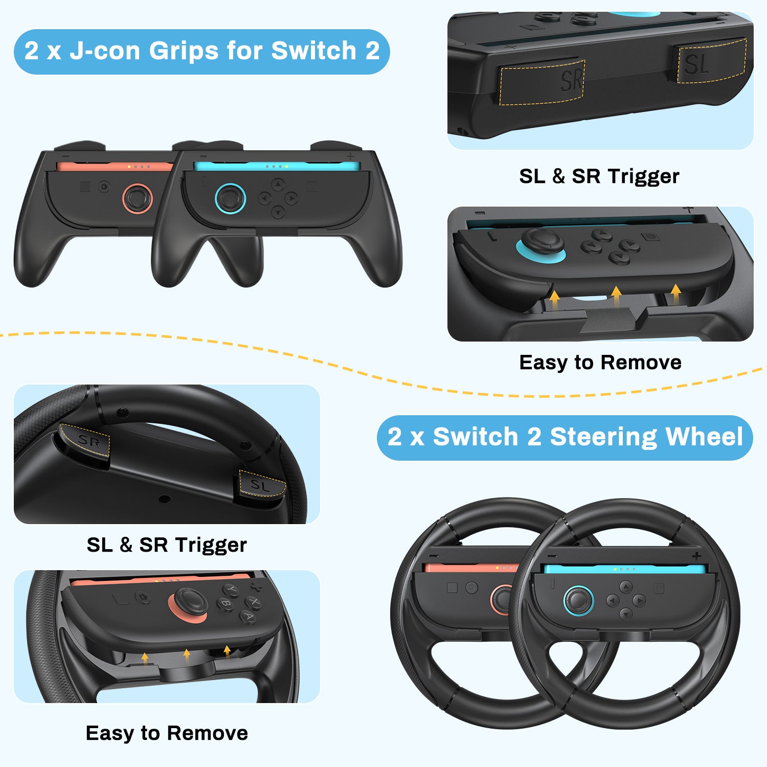 Younik 6 in 1 Switch 2 Accessories Bundle (2025)