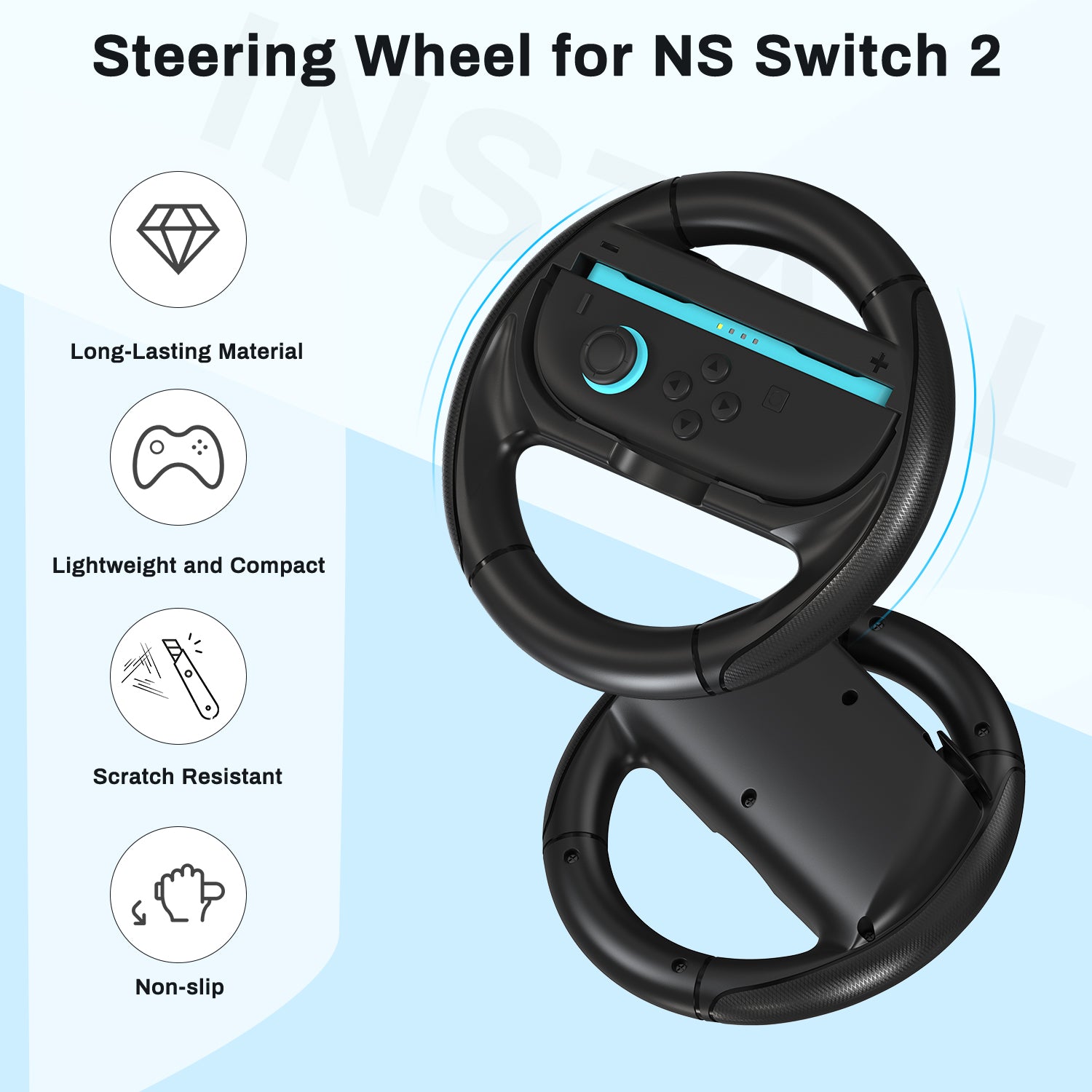 Younik Switch Steering Wheels for NS Switch 2 (2 Pack)