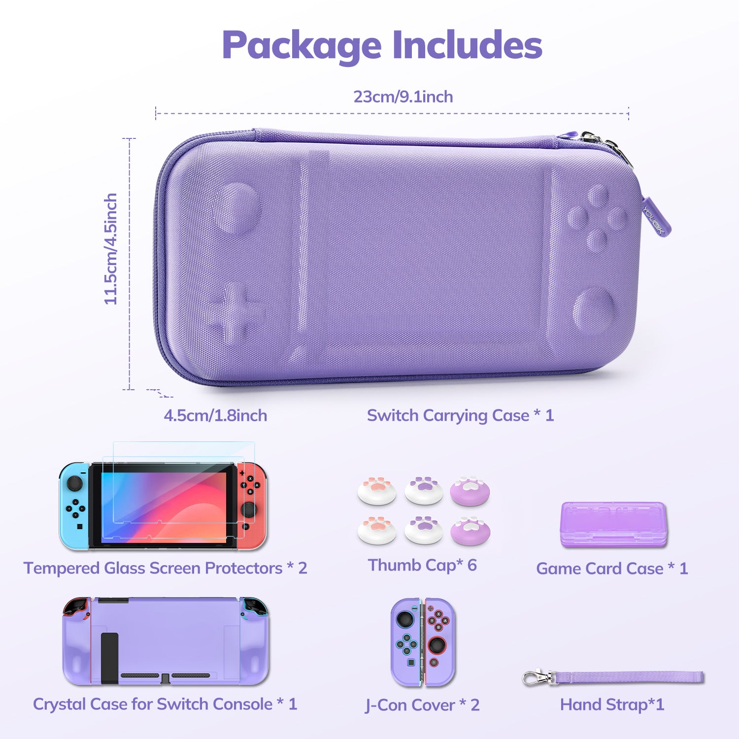 Younik Button Design Slim Switch Carrying Case, Hot Best Case for Switch