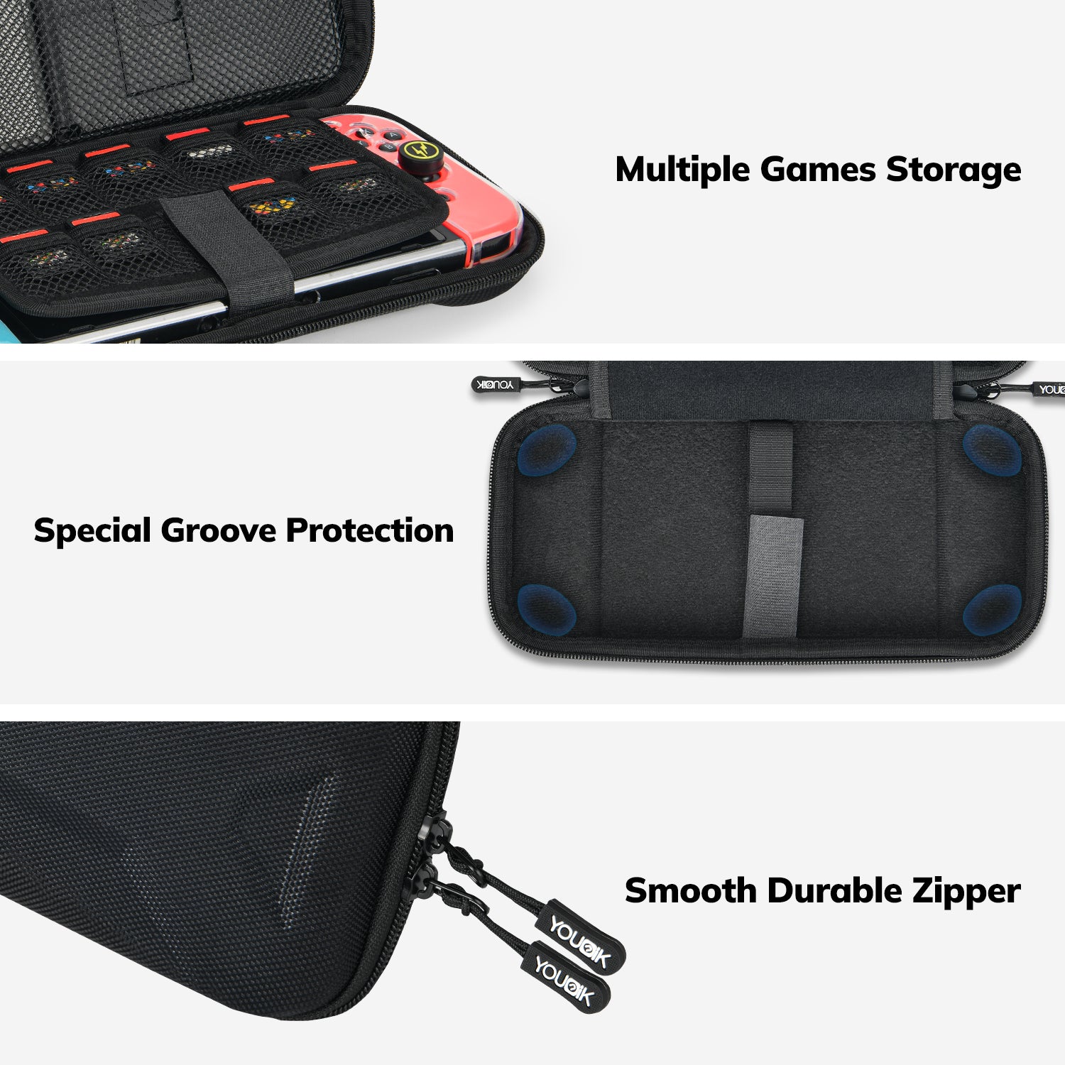 Younik Y Design Slim Travel Case for NS Switch, Switch Carrying Case, Switch Accessories