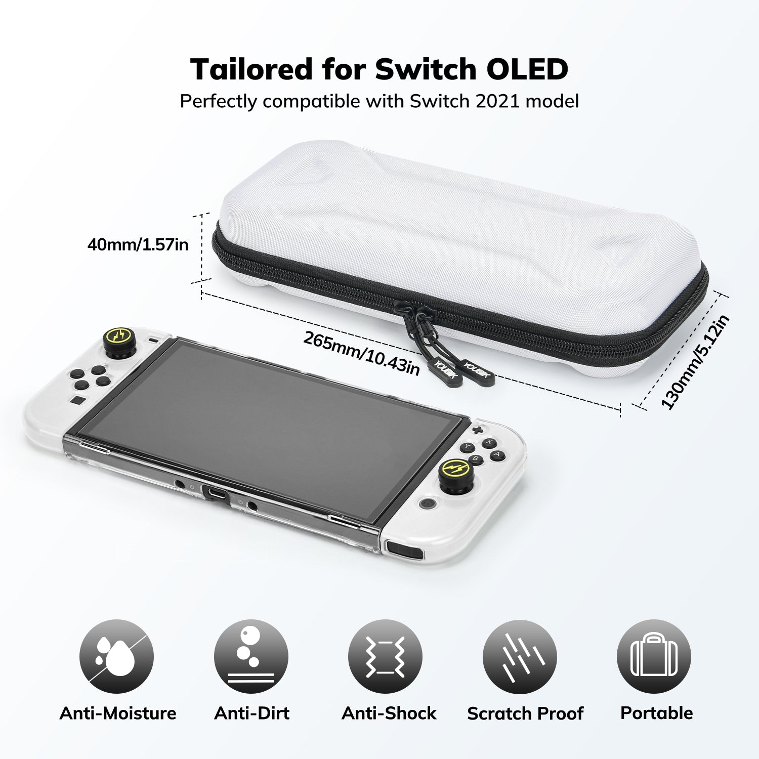 Younik Y Design Nintendo Switch OLED Case, Minimalism Protective Case for OLED