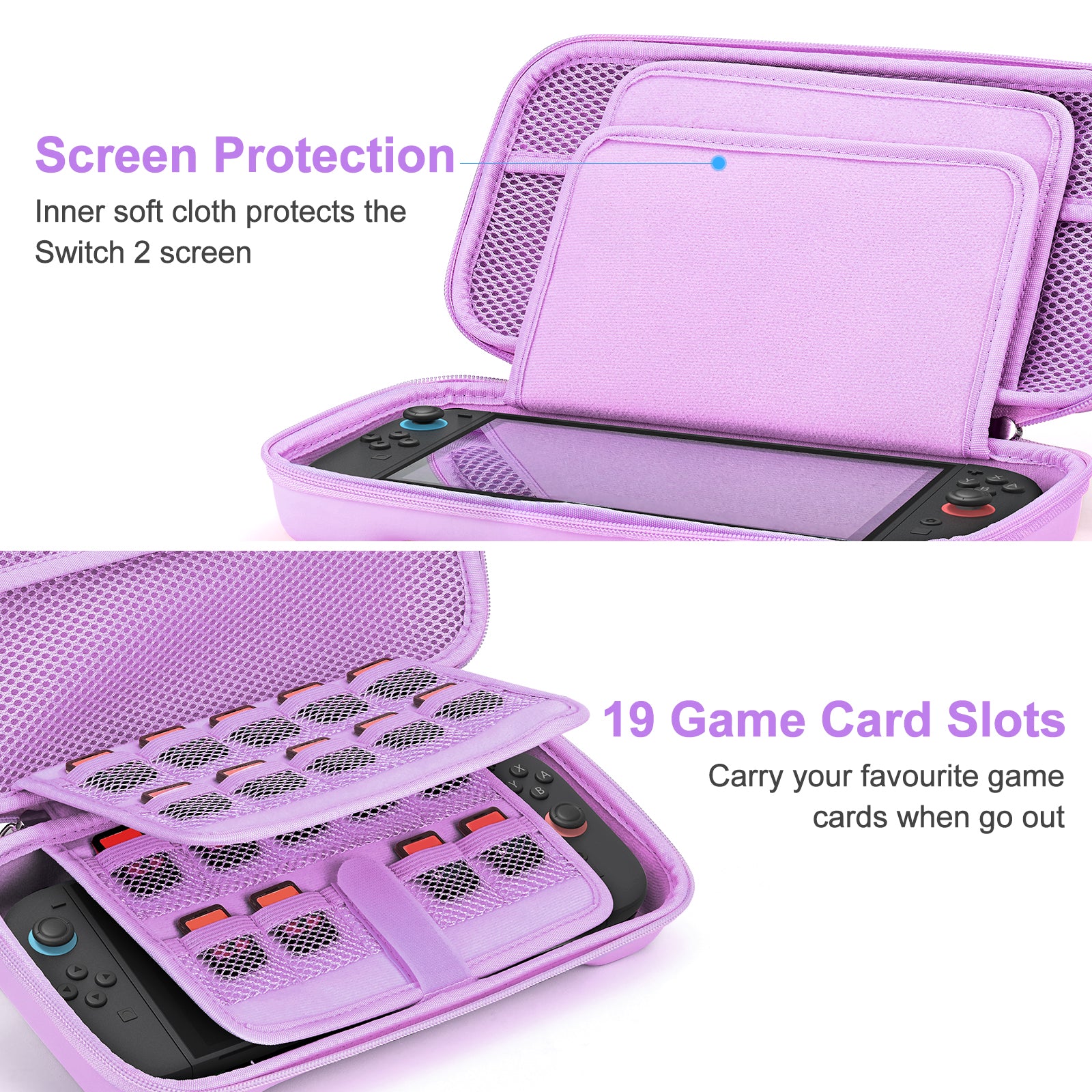 Younik Switch 2 Case Compatible with NS Switch 2 (2025, Purple)