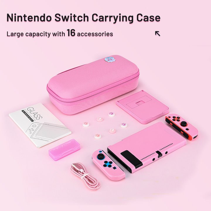 Younik Nintendo Switch Protective Case with 16 Accessories, Joy-Con Co