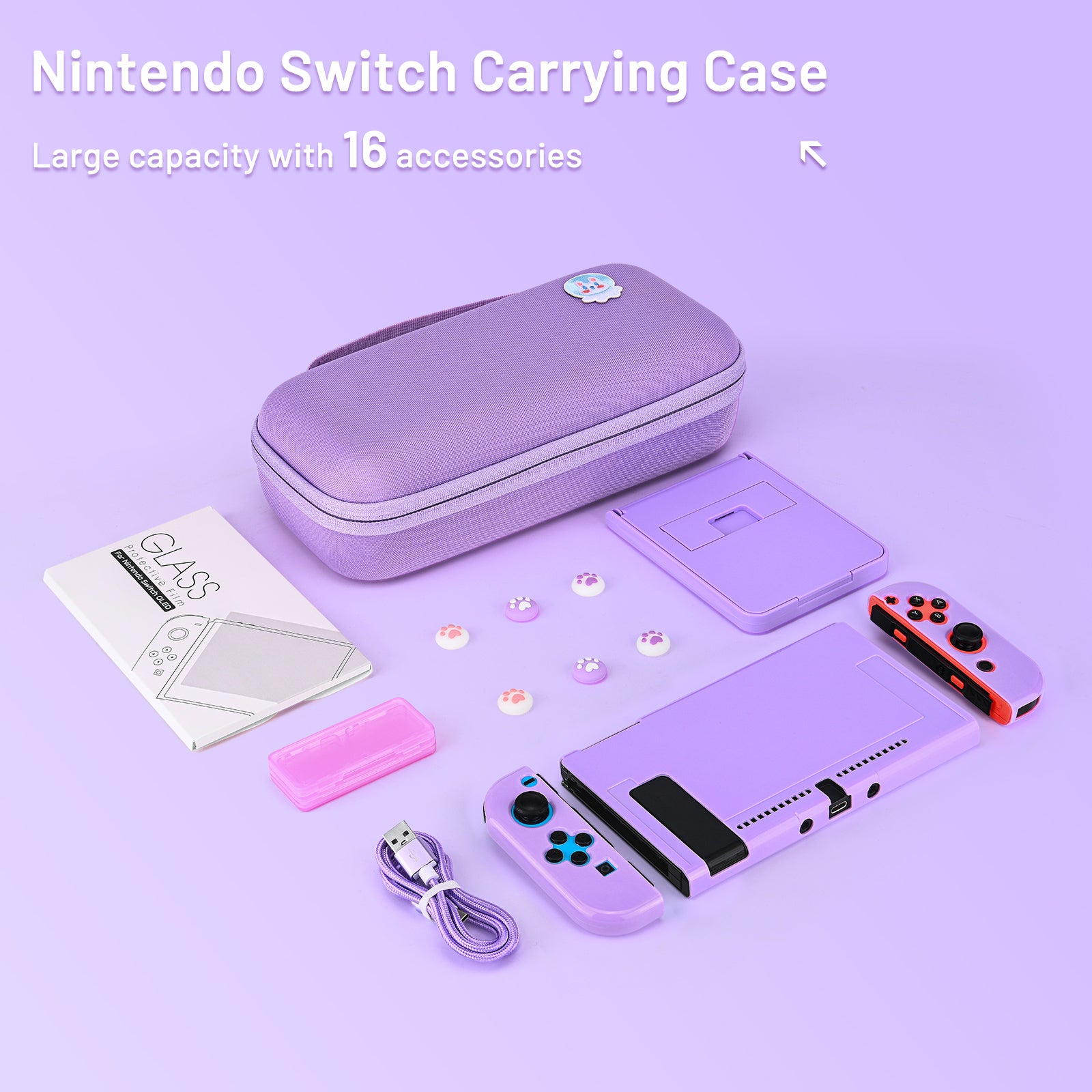 Younik Switch Carrying Case, Switch Accessories, Game Card Case