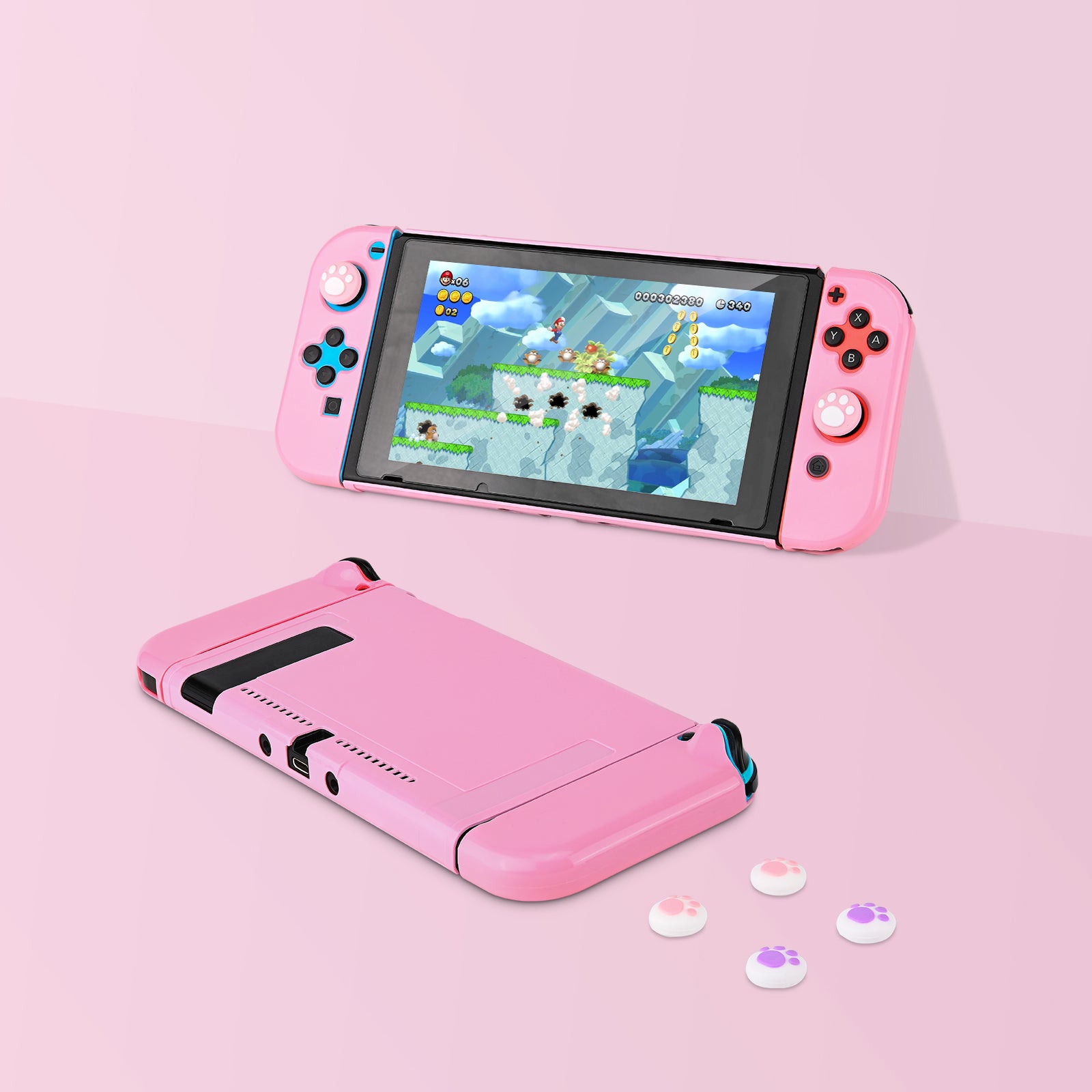 Younik Nintendo Switch Protective Case, Joy-Con Covers, Thumb Grips for Girls